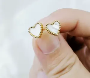13mm Heart Stud Earrings
