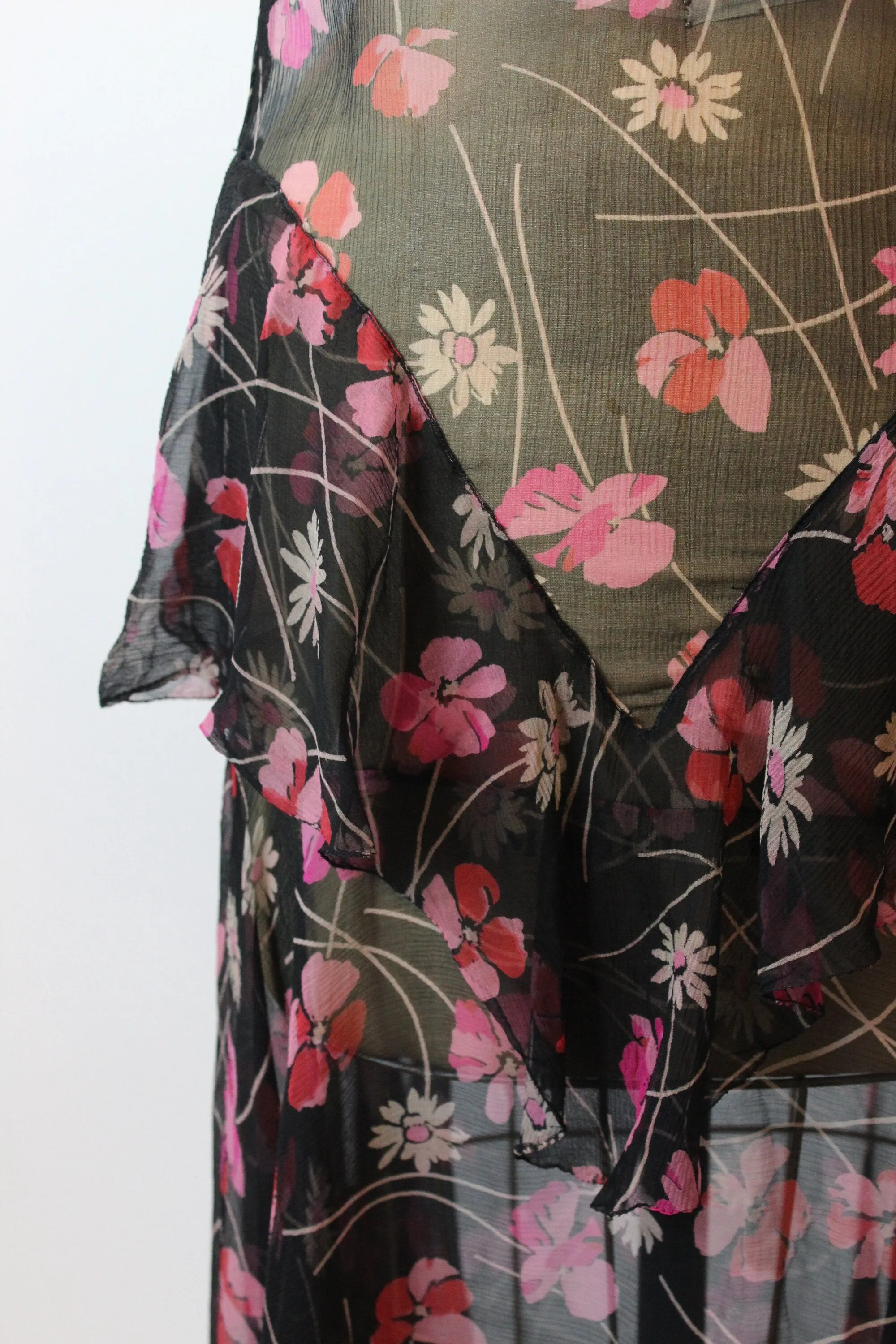 1930s SHEER tissue silk DAISY dress xs | new spring summer