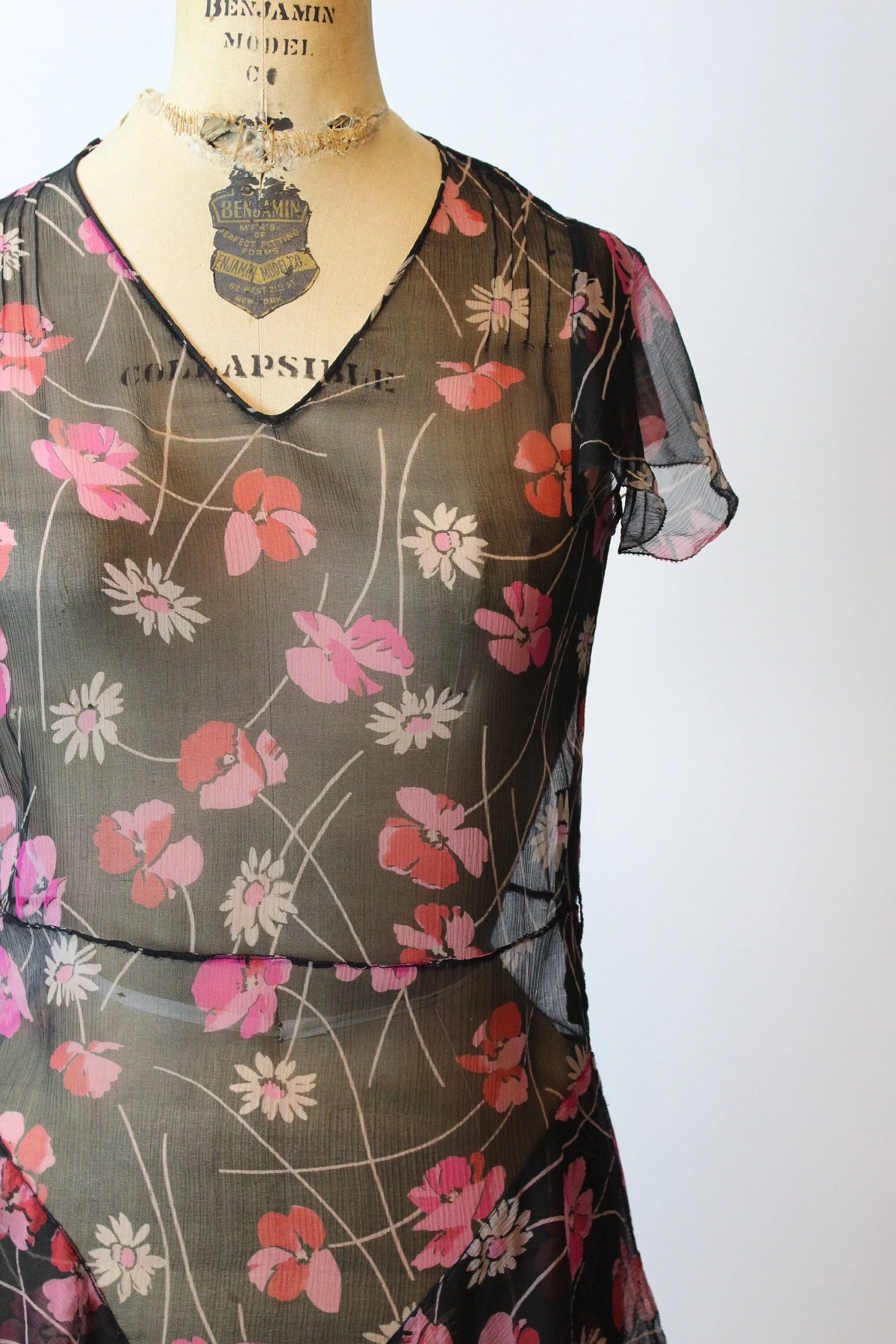 1930s SHEER tissue silk DAISY dress xs | new spring summer