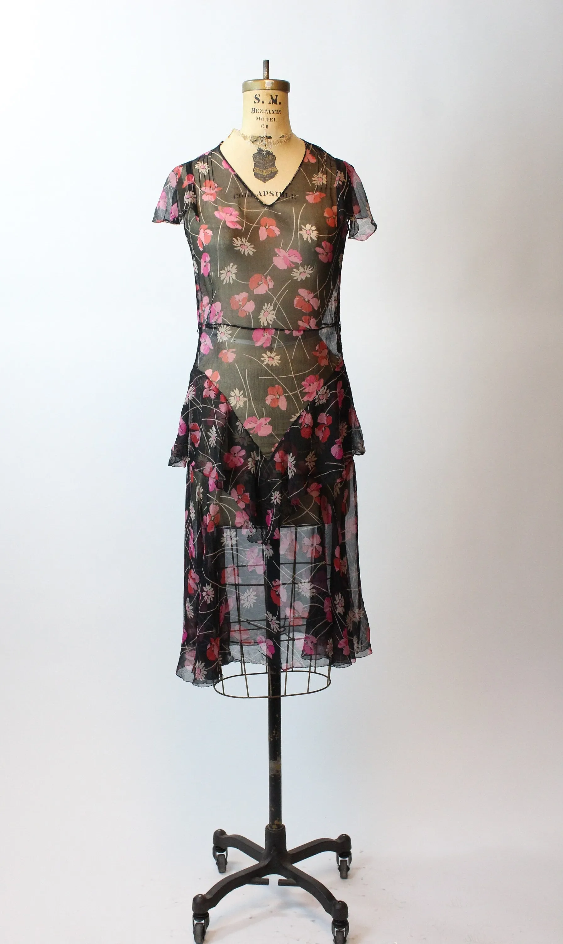 1930s SHEER tissue silk DAISY dress xs | new spring summer