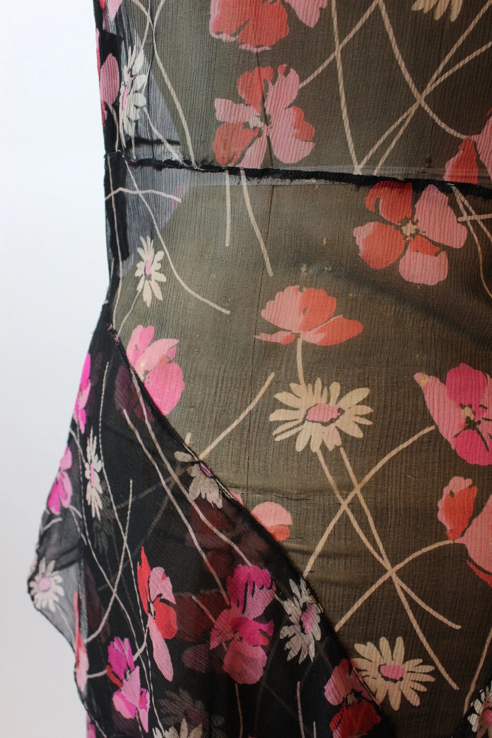 1930s SHEER tissue silk DAISY dress xs | new spring summer