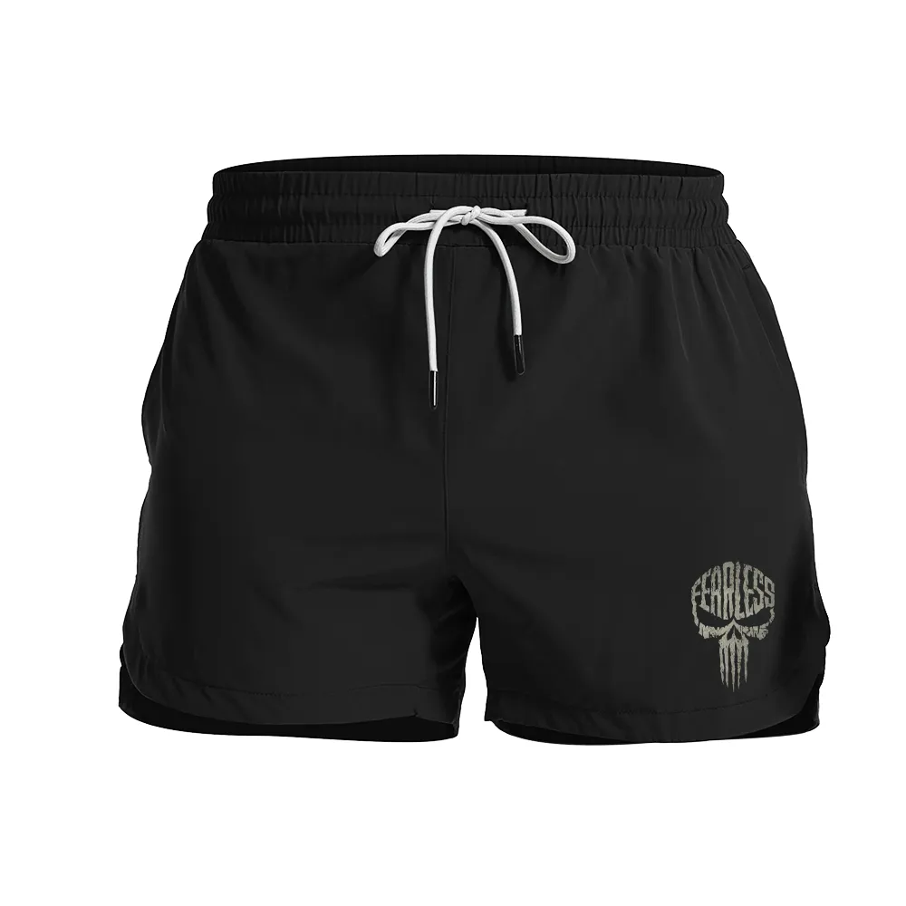 Bizarre Skeleton Graphic Shorts