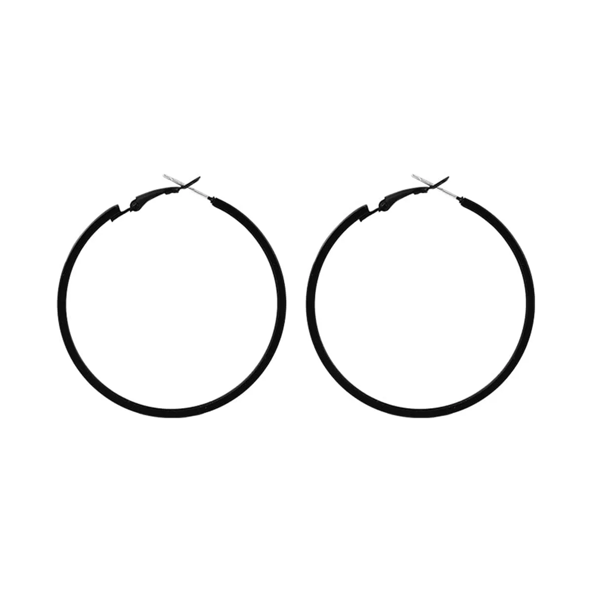 Black Hoop Earrings
