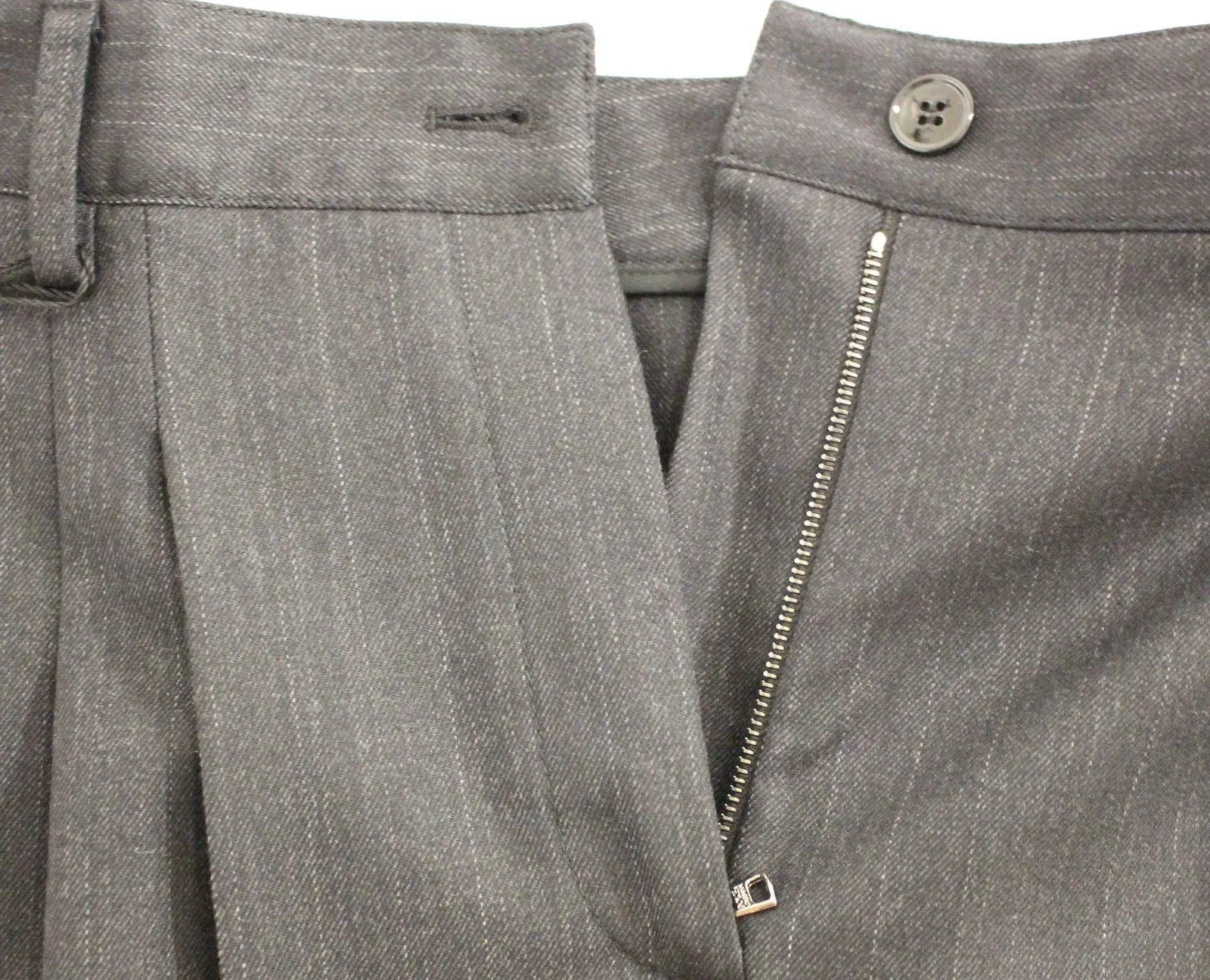 Black Wool Striped Pattern Shorts Pants