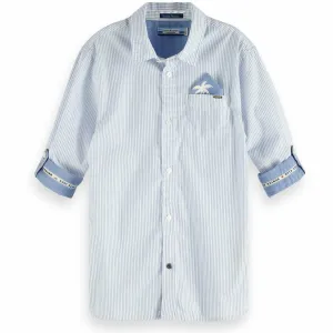 Blue Patterned Shirt - Sky