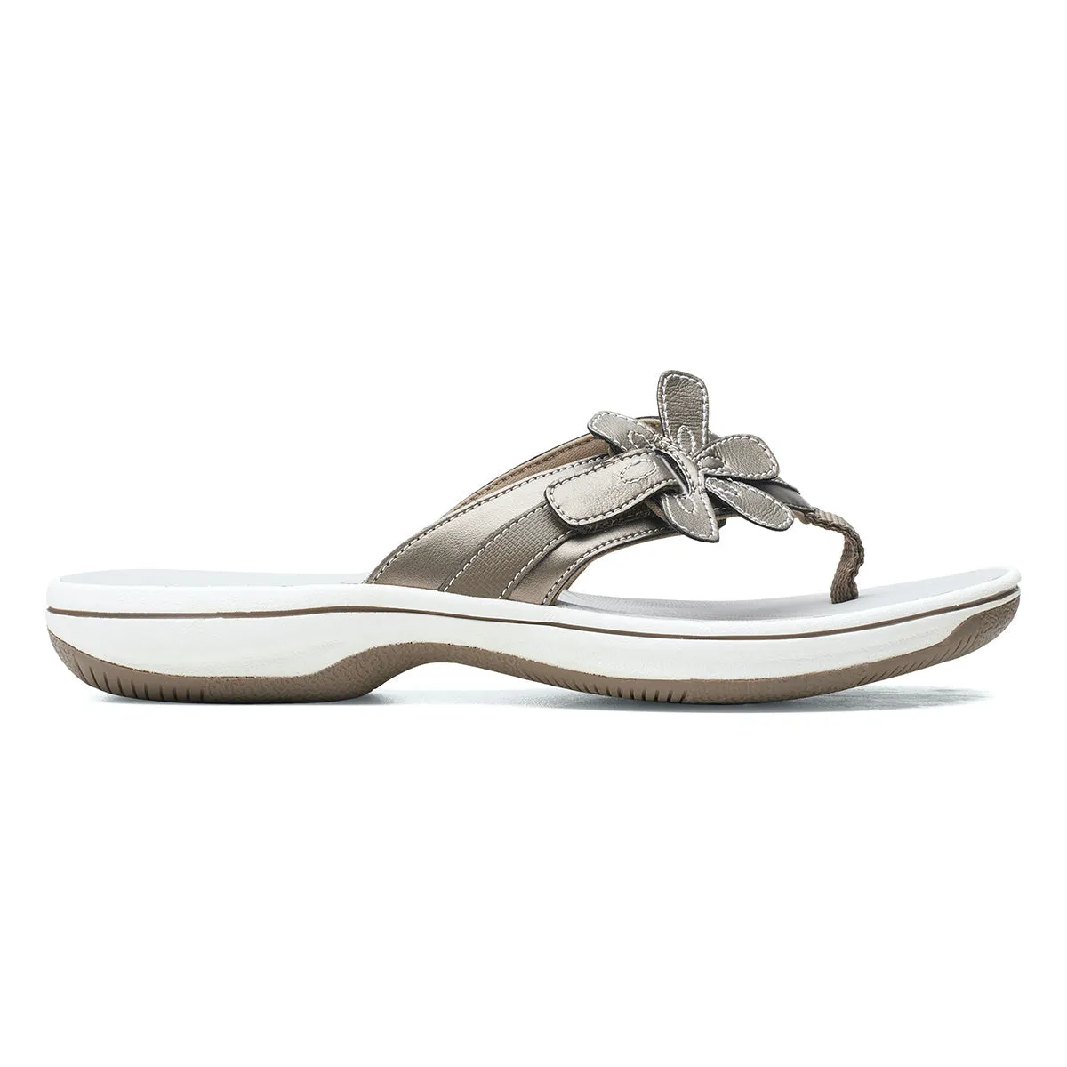 Brinkley Flora Women's Thong Sandals in Pewter