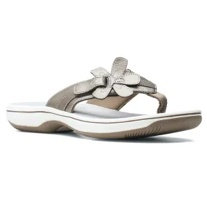 Brinkley Flora Women's Thong Sandals in Pewter