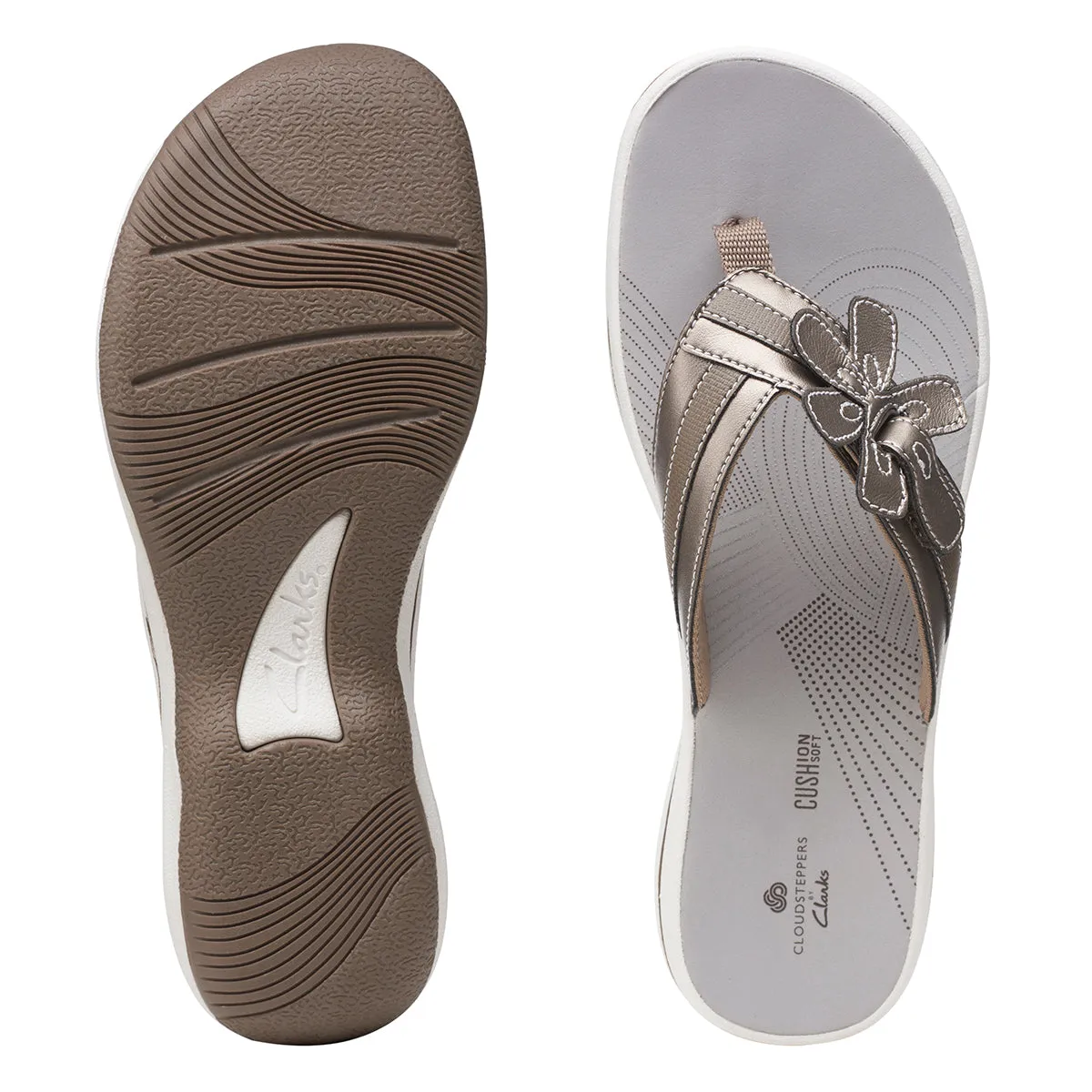 Brinkley Flora Women's Thong Sandals in Pewter