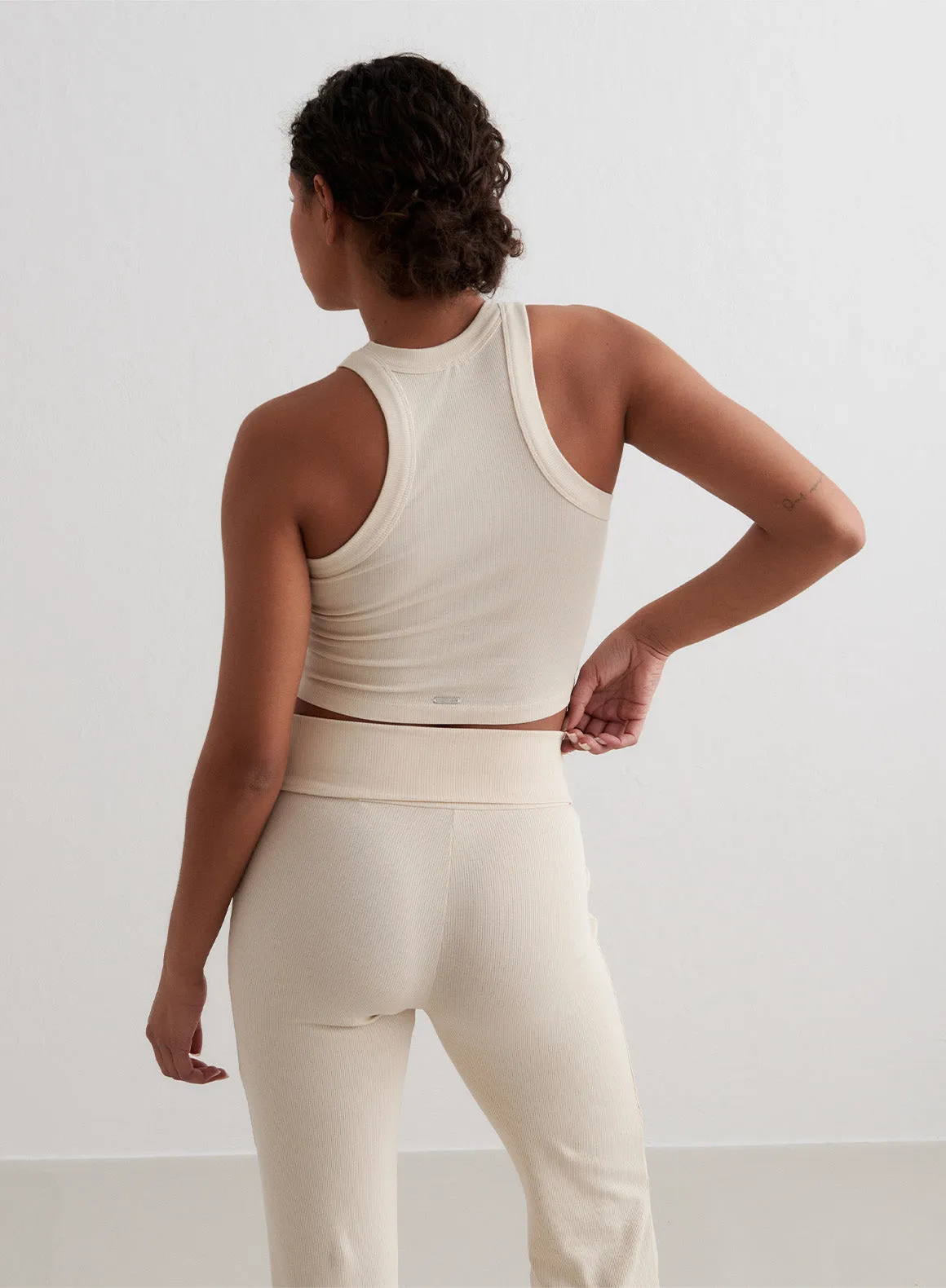 Cafè Au Lait Ease Ribbed Tank Top