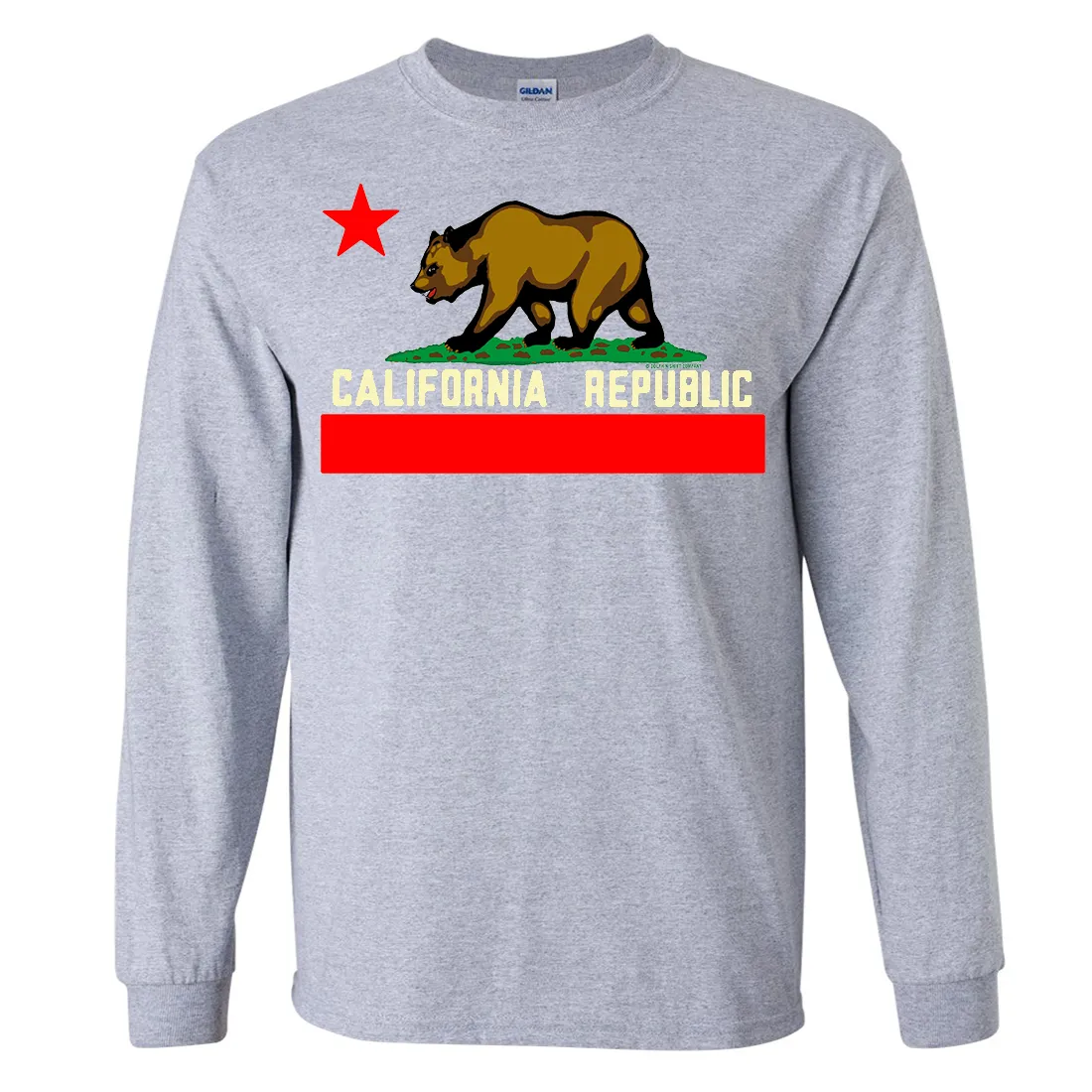 California State Flag Borderless Long Sleeve Shirt