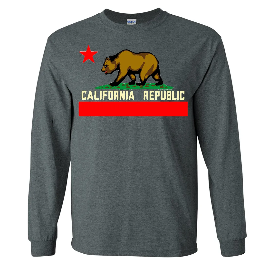 California State Flag Borderless Long Sleeve Shirt