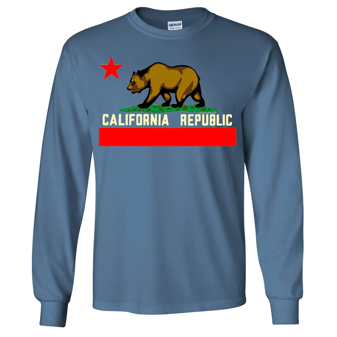 California State Flag Borderless Long Sleeve Shirt