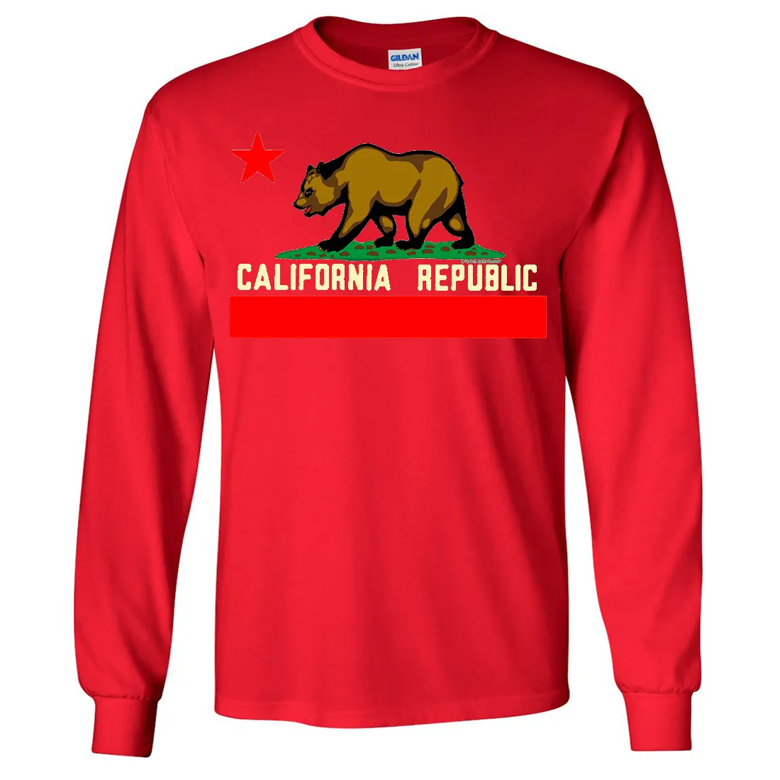 California State Flag Borderless Long Sleeve Shirt