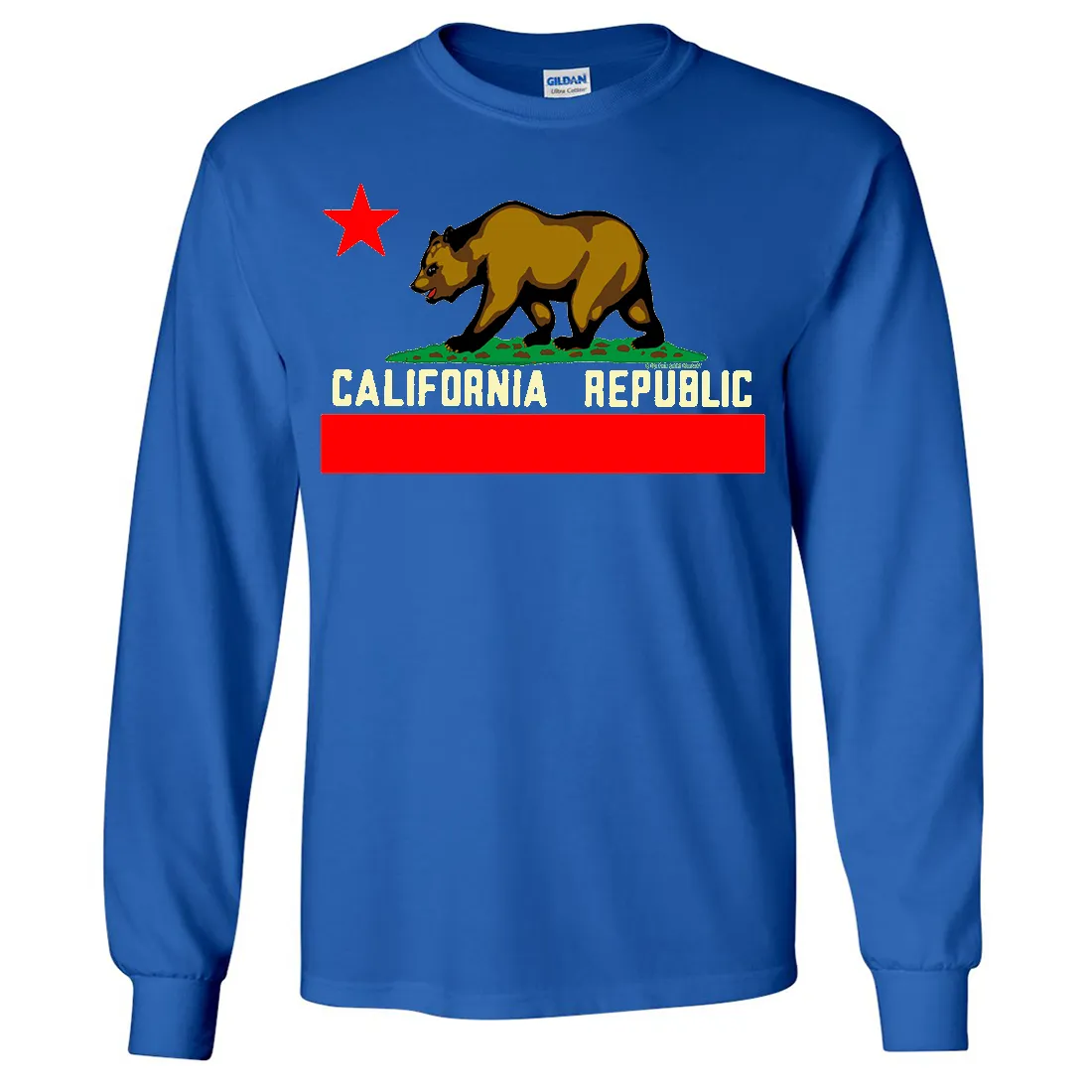 California State Flag Borderless Long Sleeve Shirt