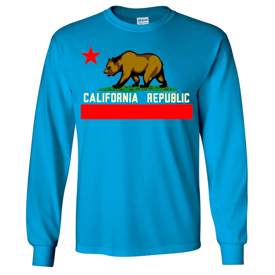 California State Flag Borderless Long Sleeve Shirt