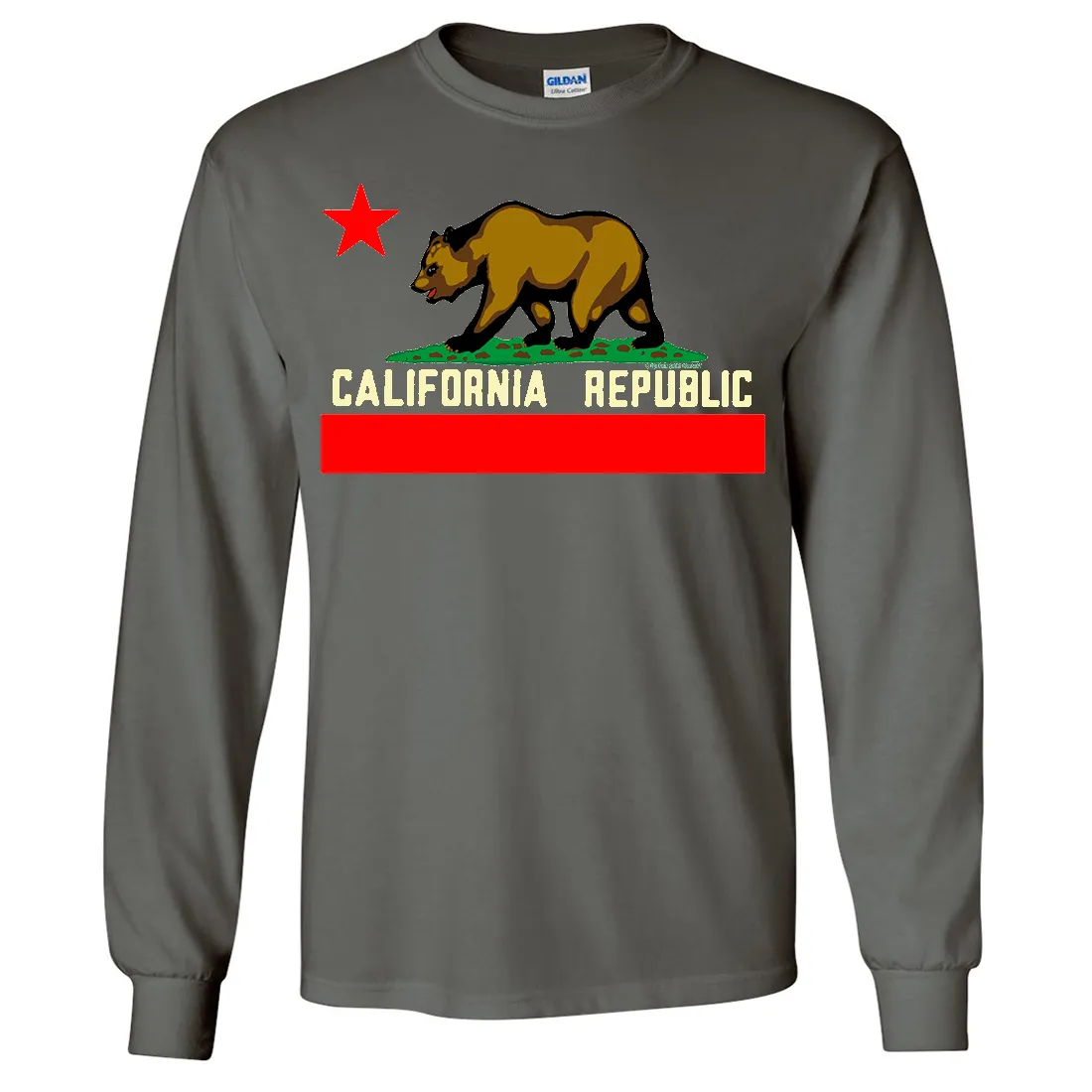 California State Flag Borderless Long Sleeve Shirt