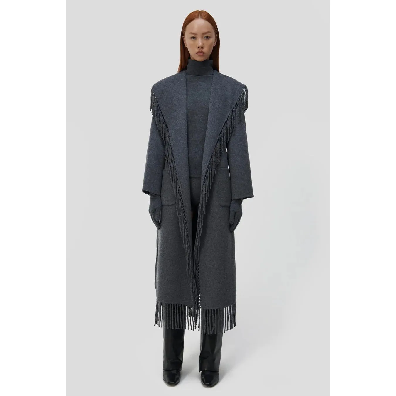CARRIE FRINGE ROBE COAT