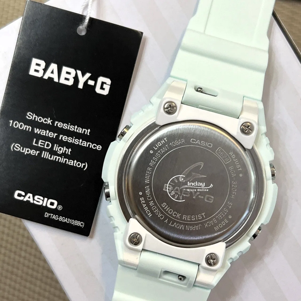 Casio Baby-G Women's Watch BGA-320FH-3A Resin Band Mineral Glass Shock Resistant