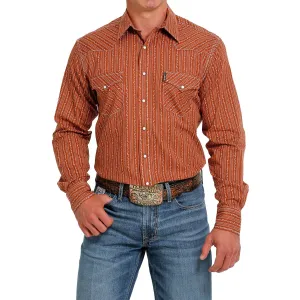 Cinch Men's Brown Print Modern Snap Down Western Shirt