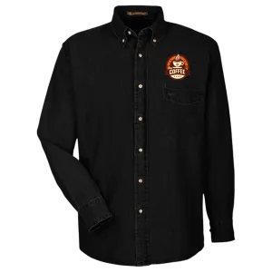 coffeeshop Harriton Mens Long Sleeve Denim Shirt