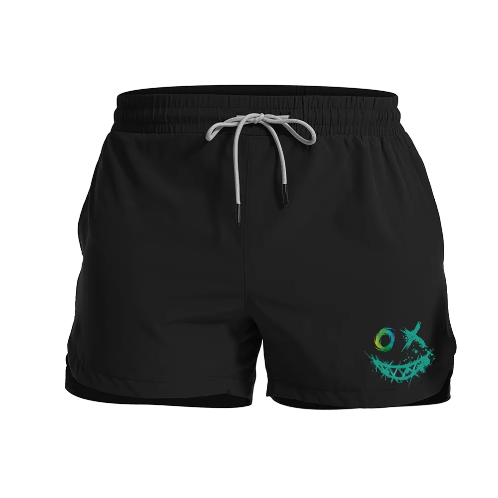 Color Grimace Graphic Shorts