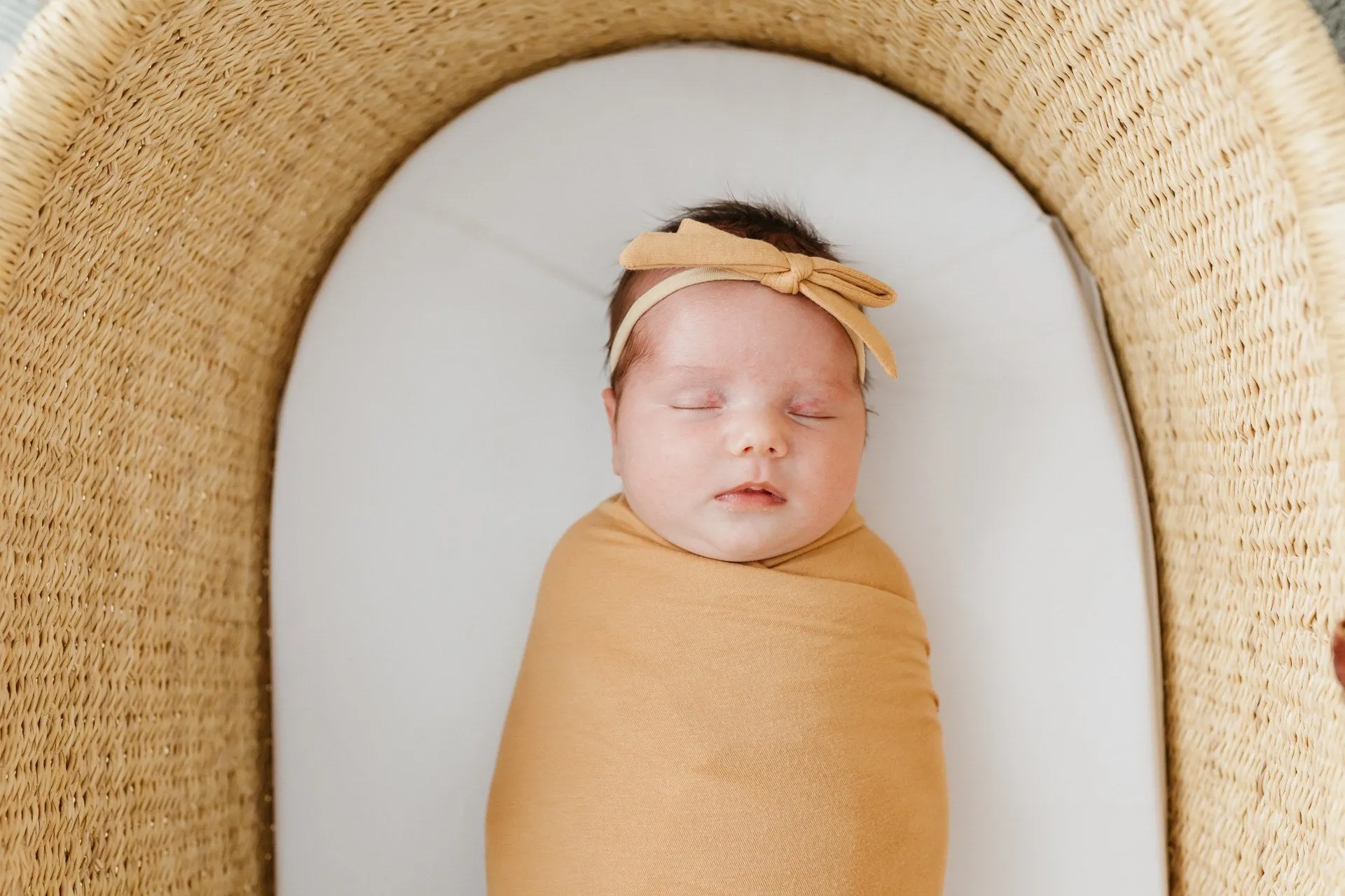Copper Pearl Dune Ribbon Nylon Bow Headband