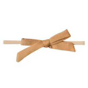 Copper Pearl Dune Ribbon Nylon Bow Headband