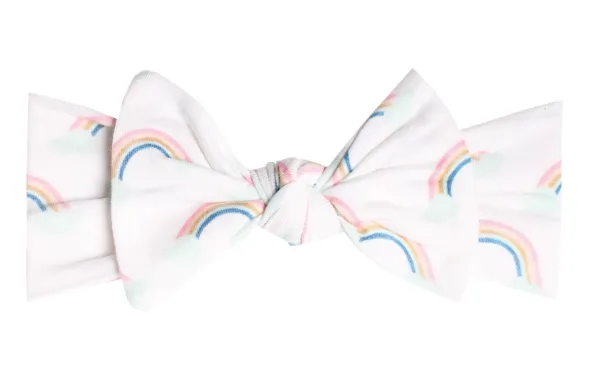 Copper Pearl Knit Headband Bow - Daydream