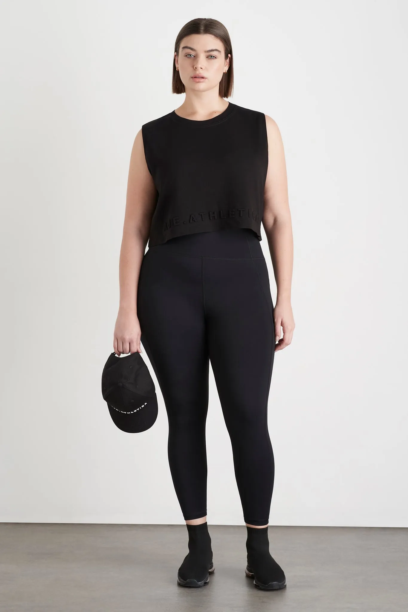 Cropped Embossed Signature Logo Tank 106