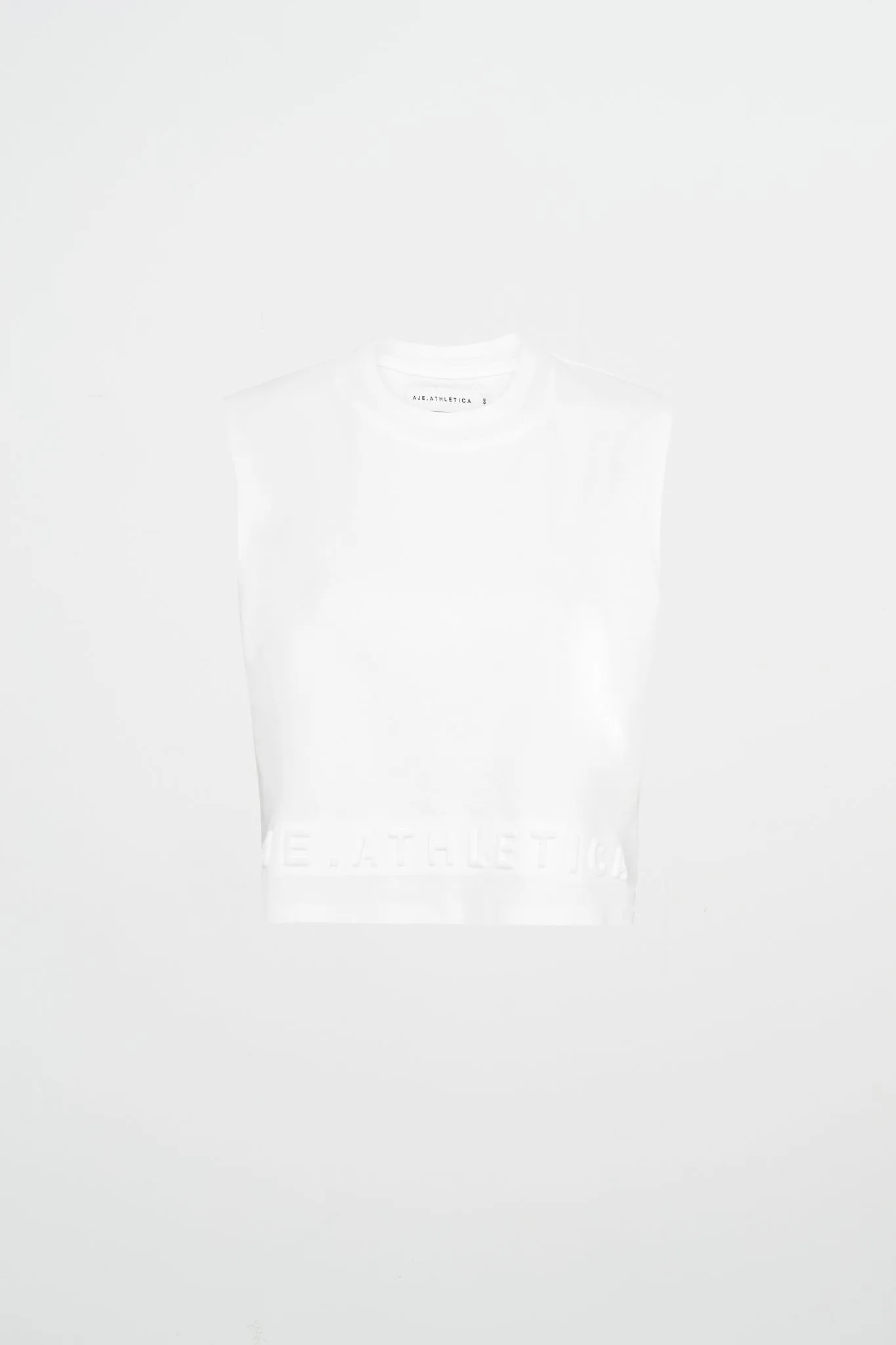 Cropped Embossed Signature Logo Tank 106