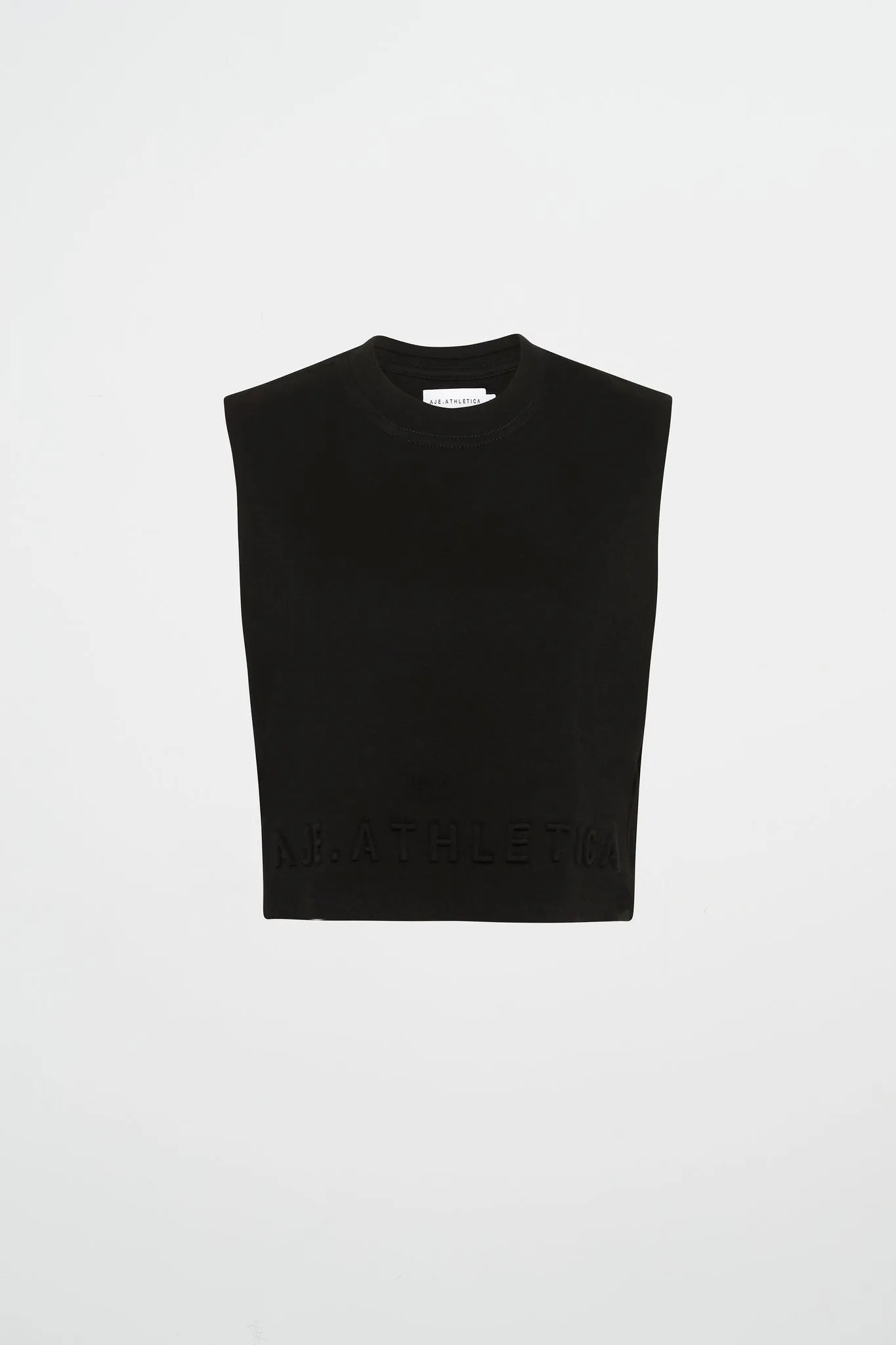 Cropped Embossed Signature Logo Tank 106