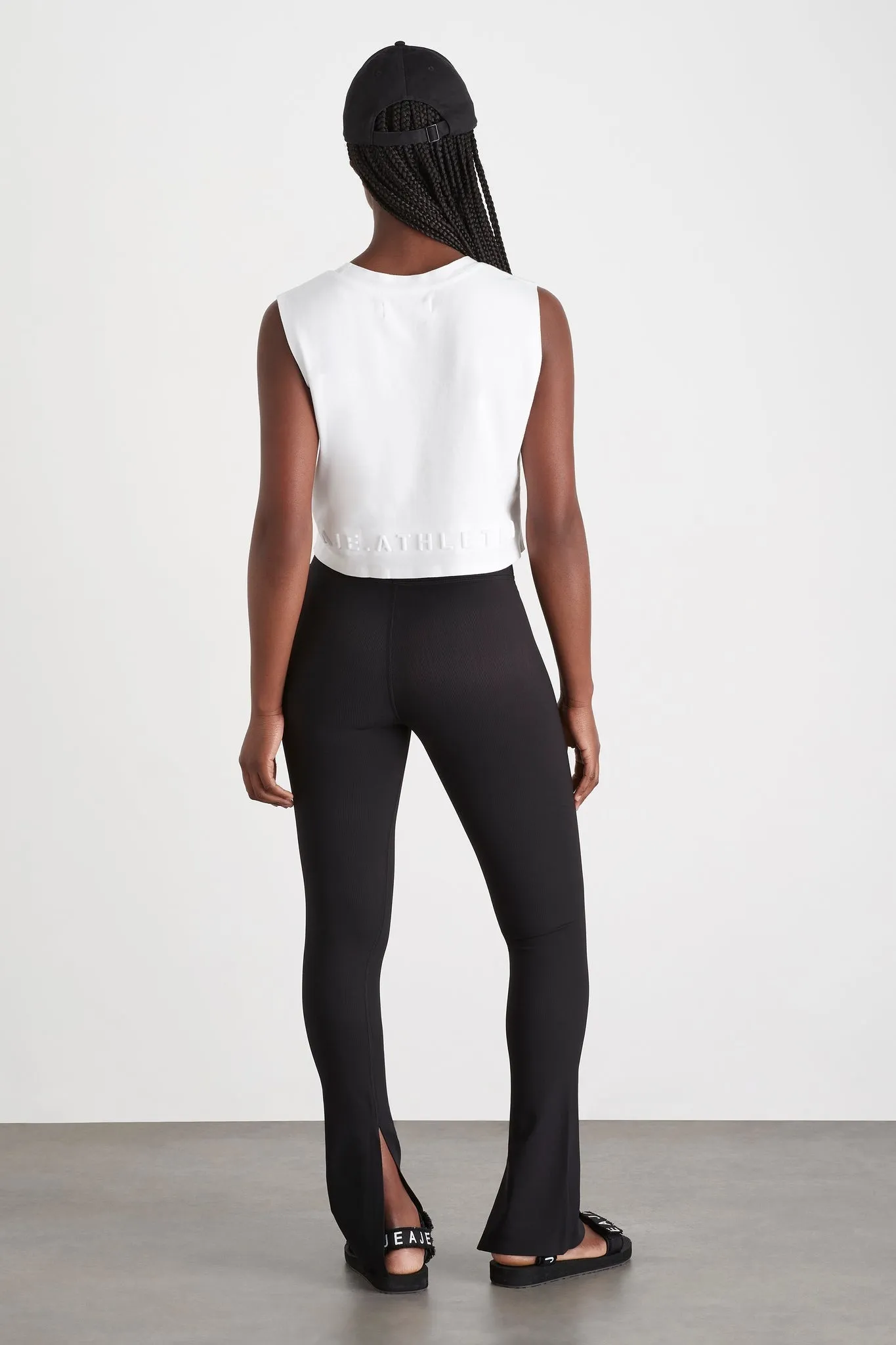Cropped Embossed Signature Logo Tank 106