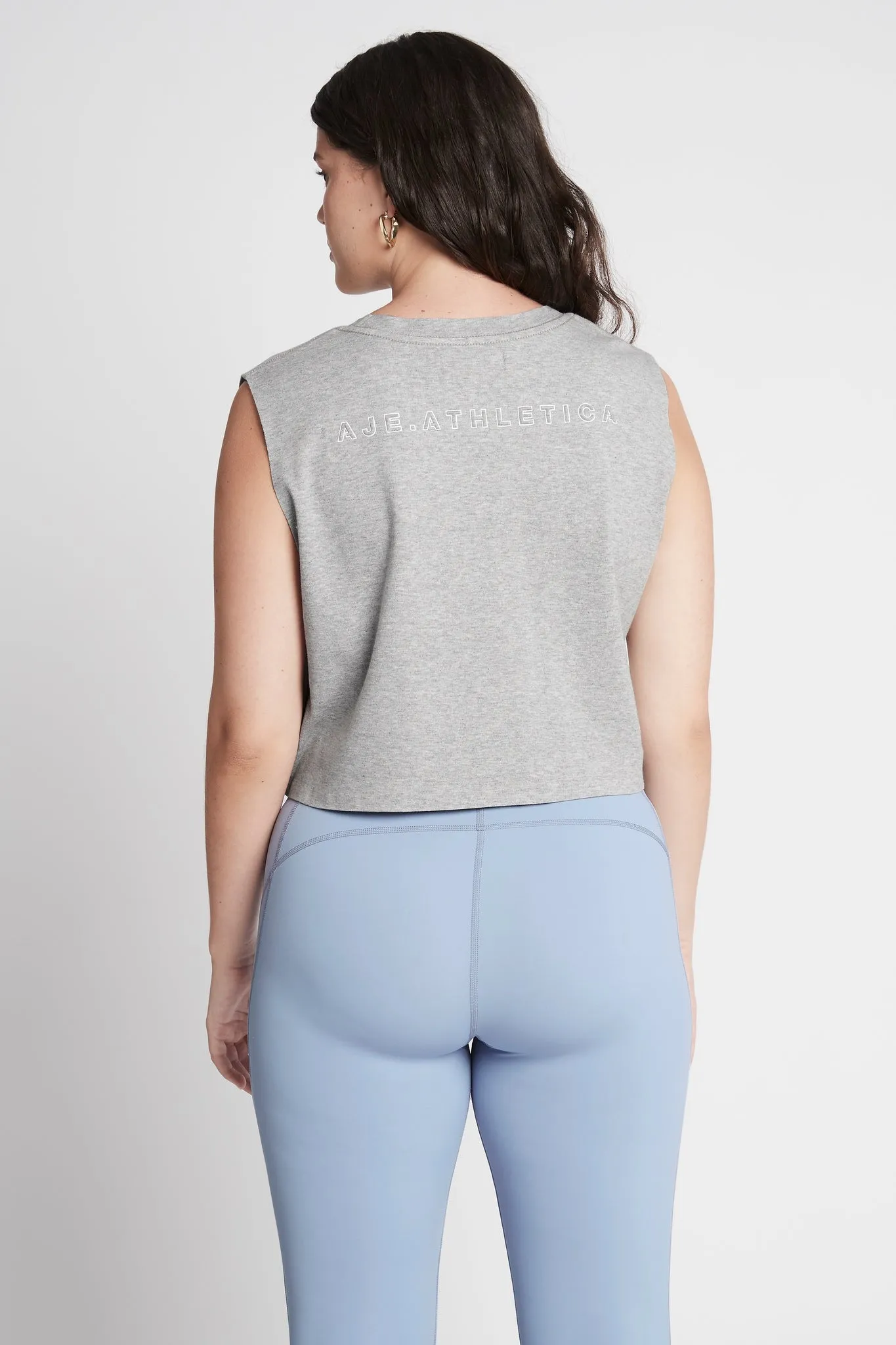 Cropped Embossed Signature Logo Tank 112