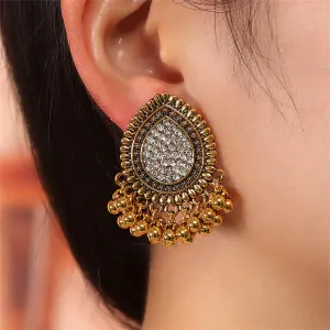 Cubic Zirconia & 18K Gold-Plated Hola Bead Tassel Drop Earrings
