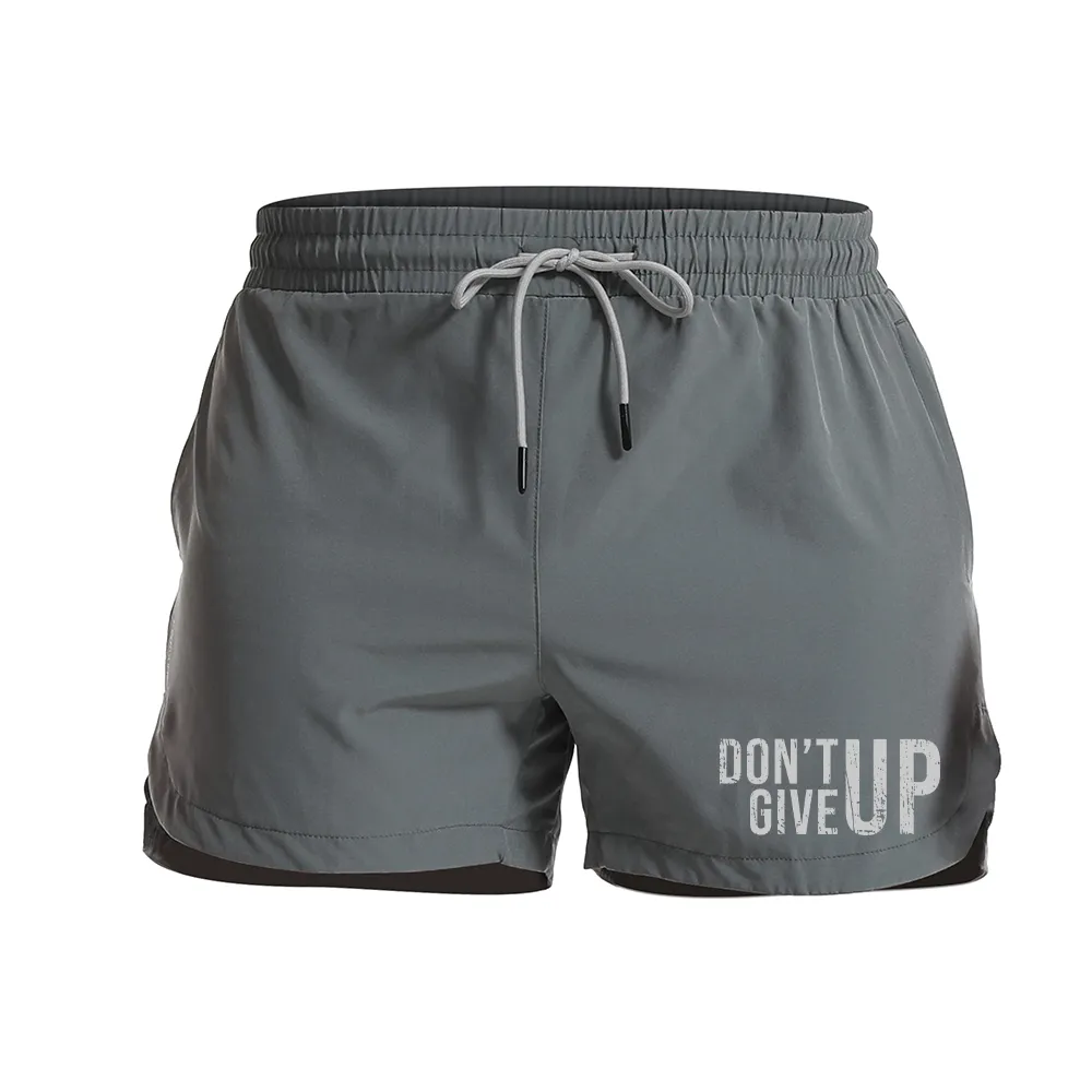 Do Not Give Up Graphic Shorts
