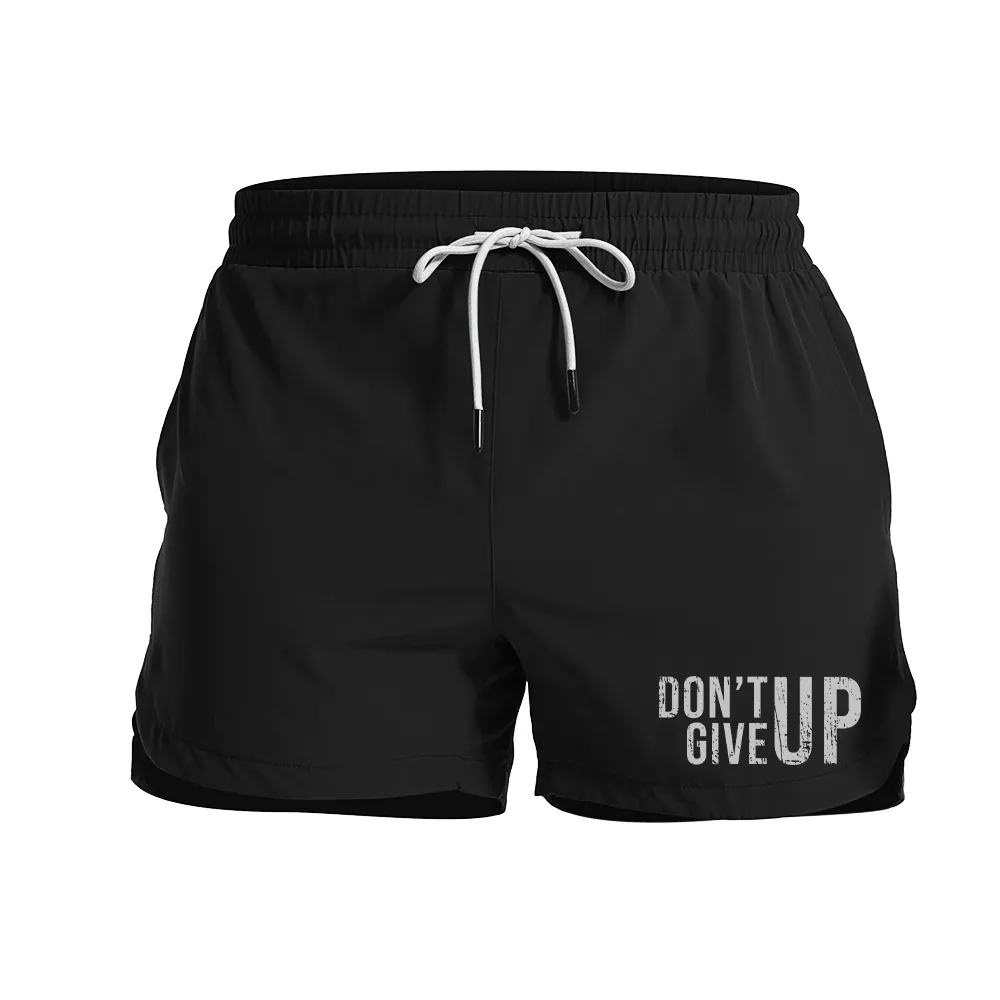 Do Not Give Up Graphic Shorts