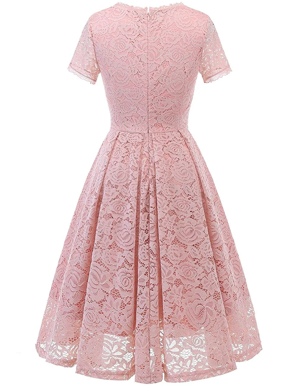 DRESSTELLS Women's Bridesmaid Vintage Tea Dress Floral Lace Cocktail Formal Swing Dress