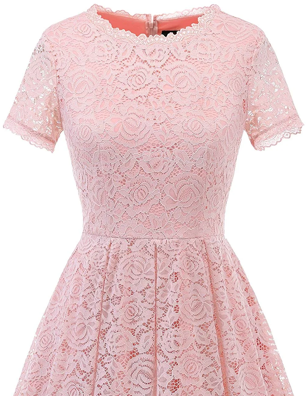 DRESSTELLS Women's Bridesmaid Vintage Tea Dress Floral Lace Cocktail Formal Swing Dress