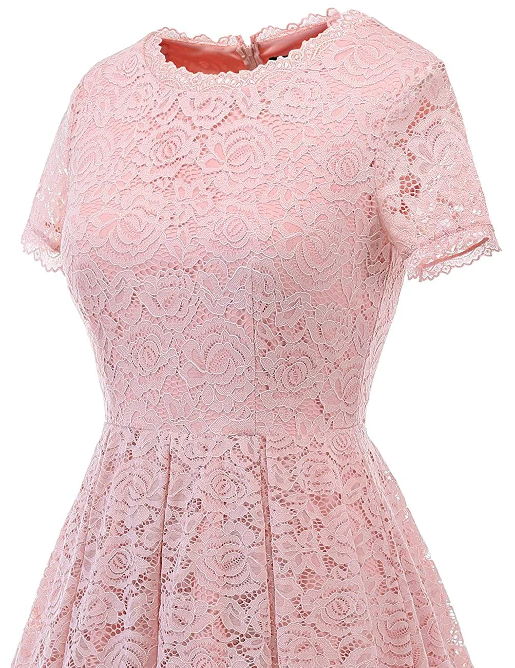 DRESSTELLS Women's Bridesmaid Vintage Tea Dress Floral Lace Cocktail Formal Swing Dress
