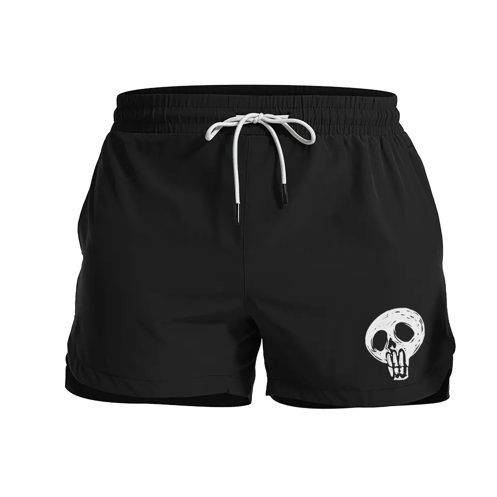 Funny Skull Graphic Shorts