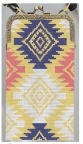 Glass Bead Cell Phone Crossbody Bag - DIAMONDS MULTI