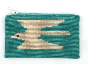 Glass Bead Coin Purse - EAGLE PEARL