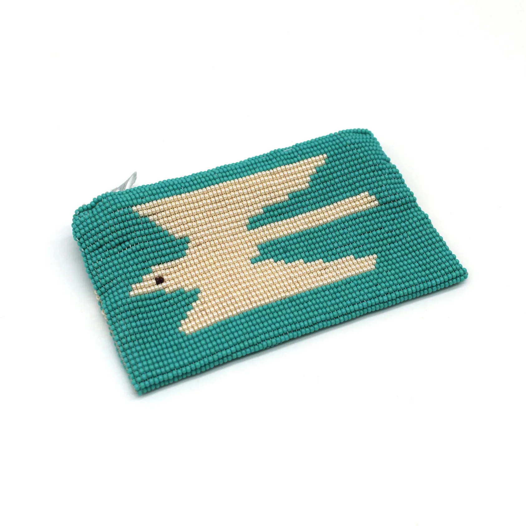 Glass Bead Coin Purse - EAGLE PEARL