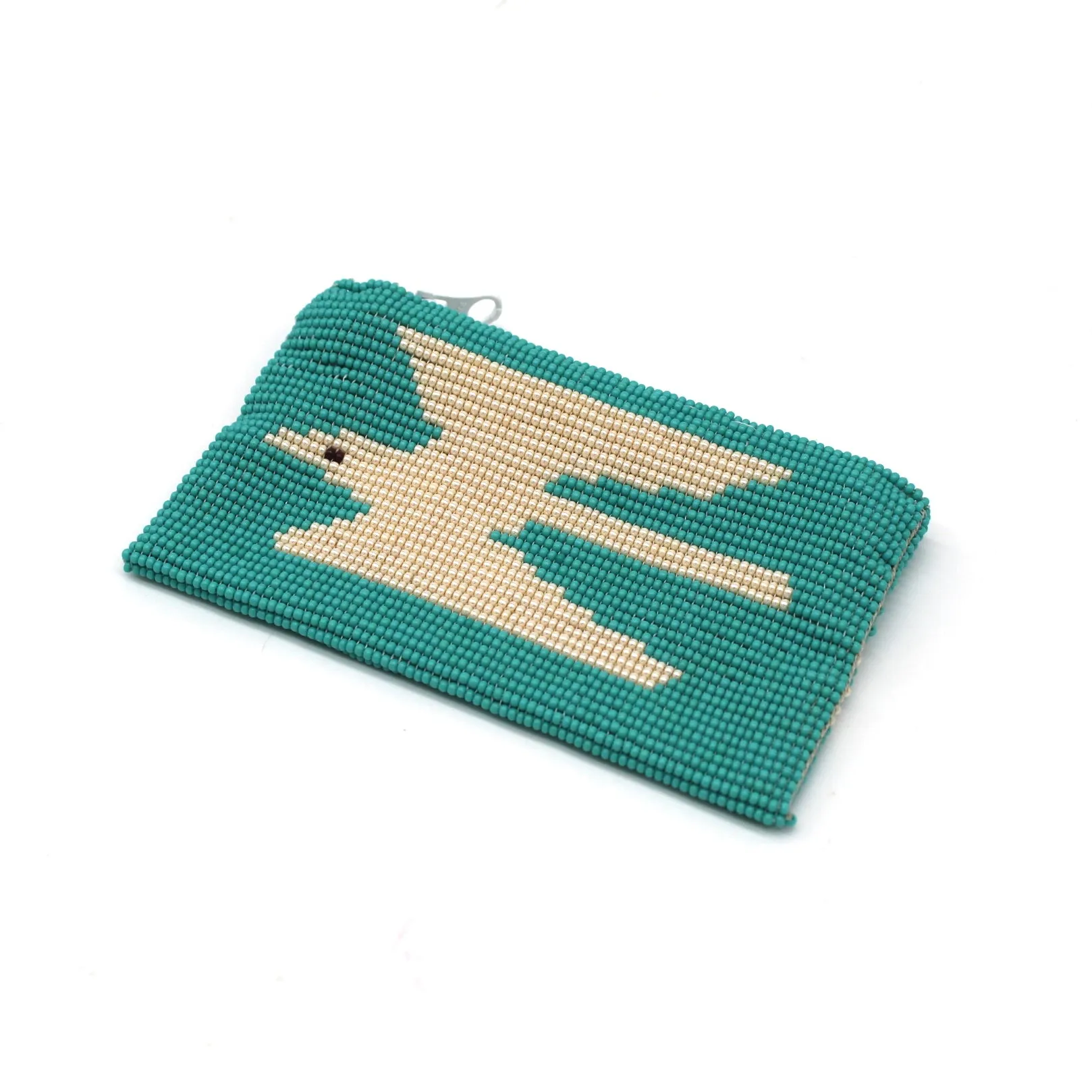 Glass Bead Coin Purse - EAGLE PEARL
