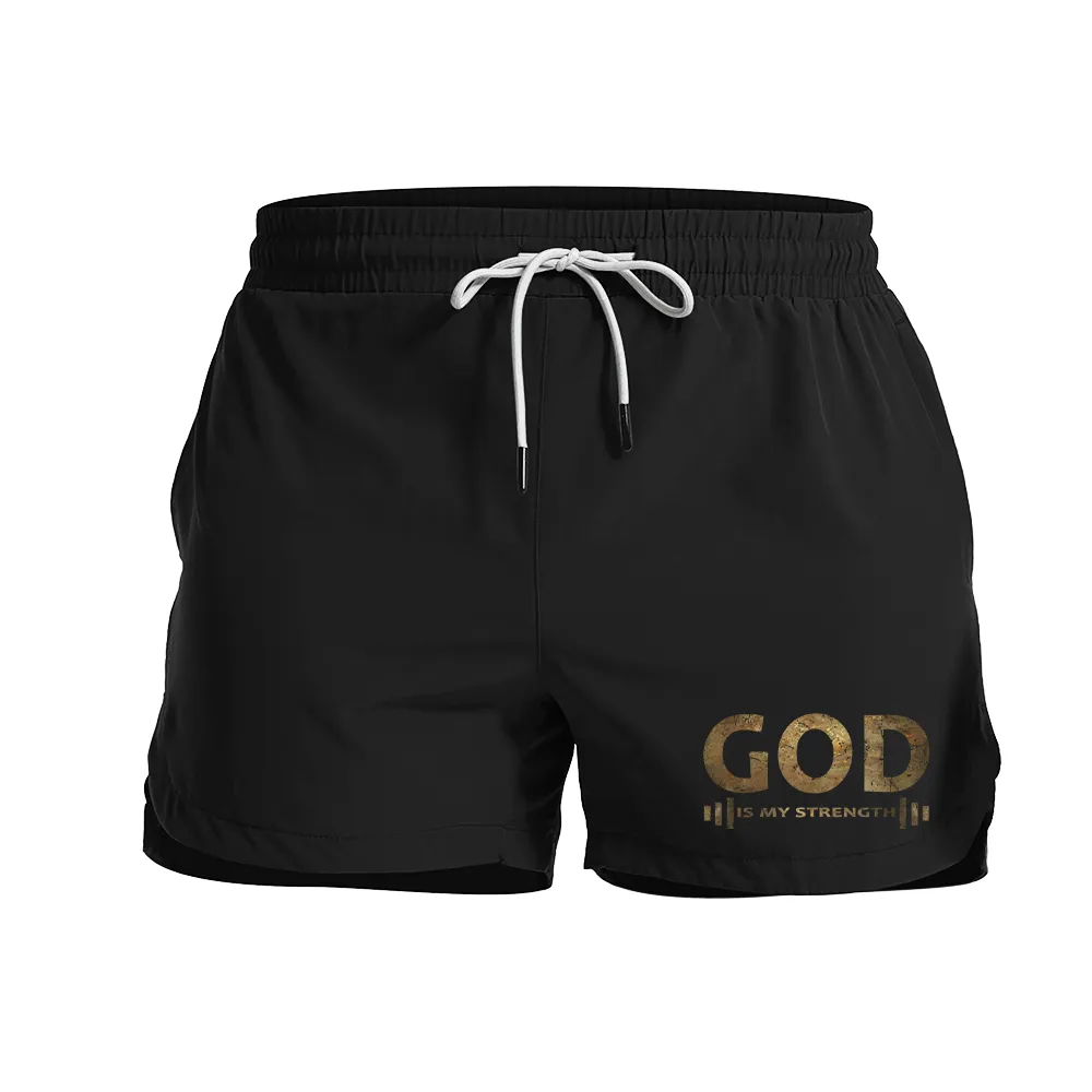 God Is My Strength Graphic Shorts