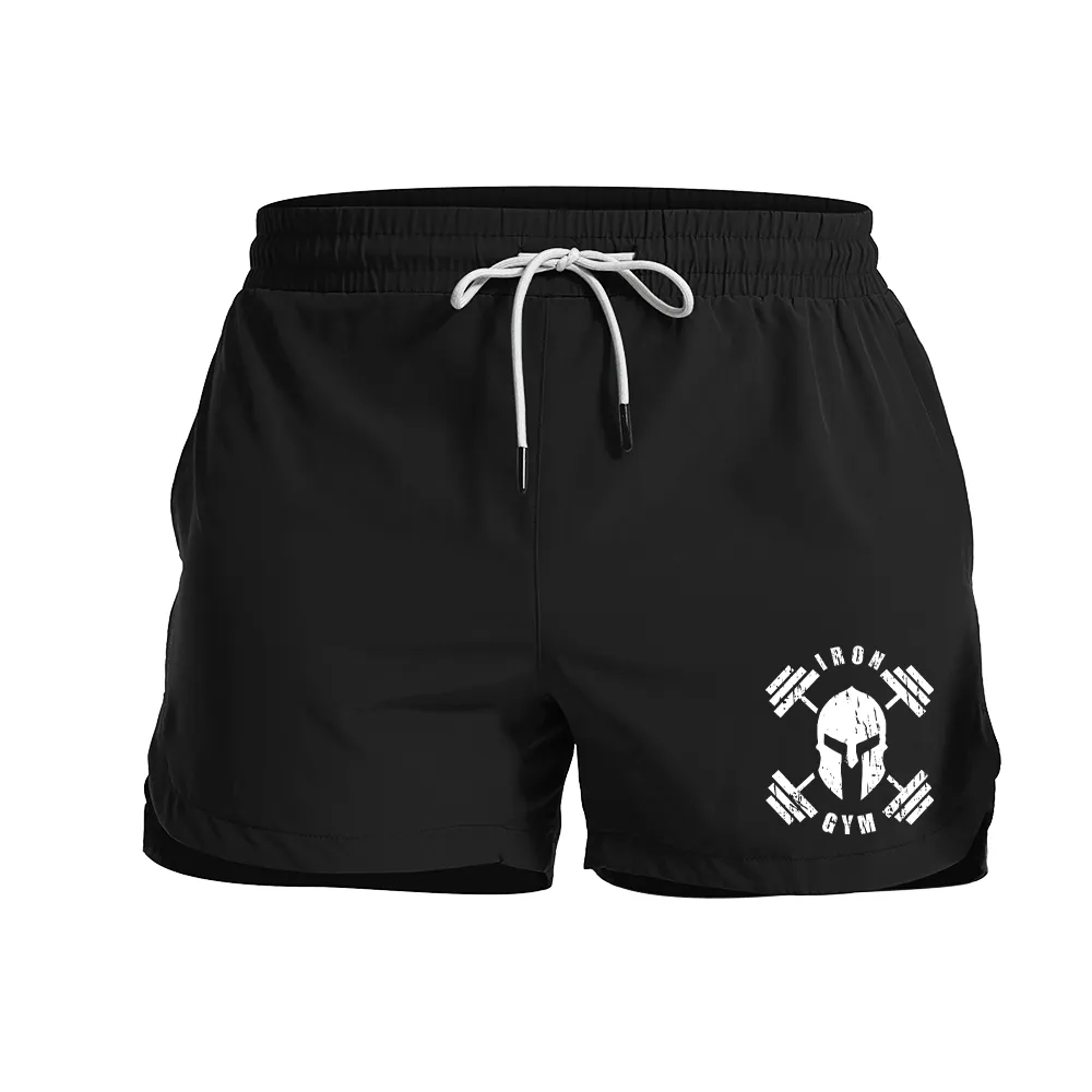 Gym Spartan Helmet Graphic Shorts