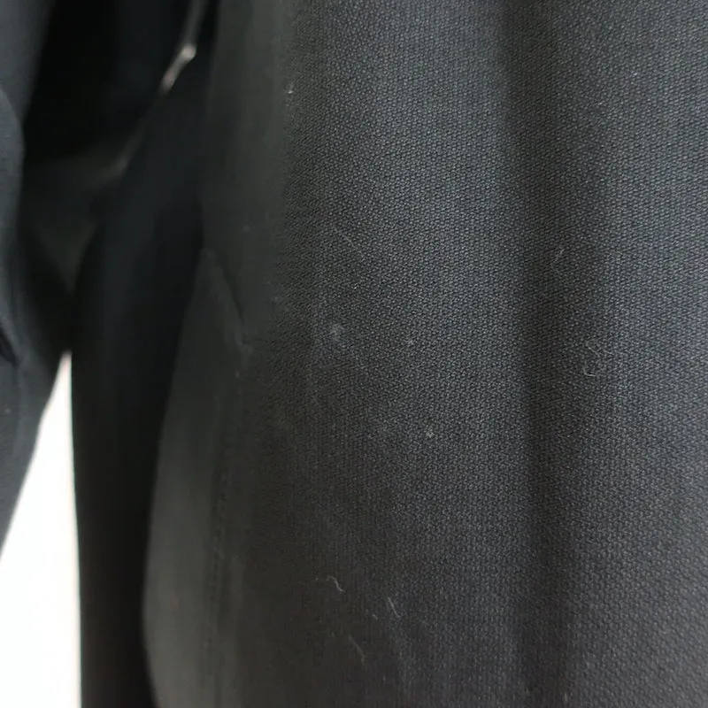 Helmut Lang Trench Coat Black Cotton Size Large Belted Jacket