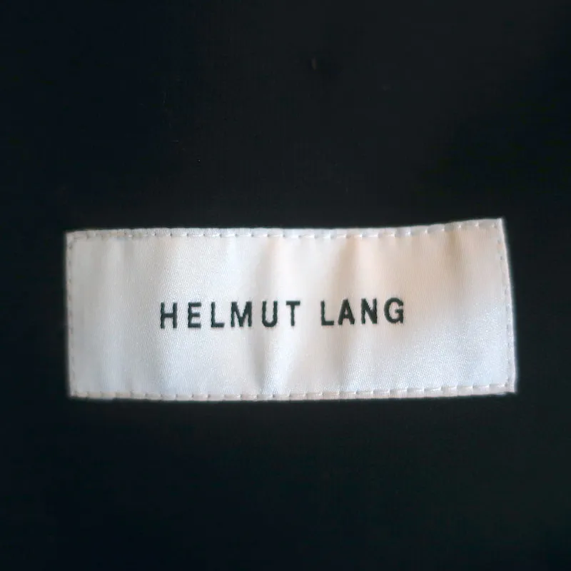 Helmut Lang Trench Coat Black Cotton Size Large Belted Jacket