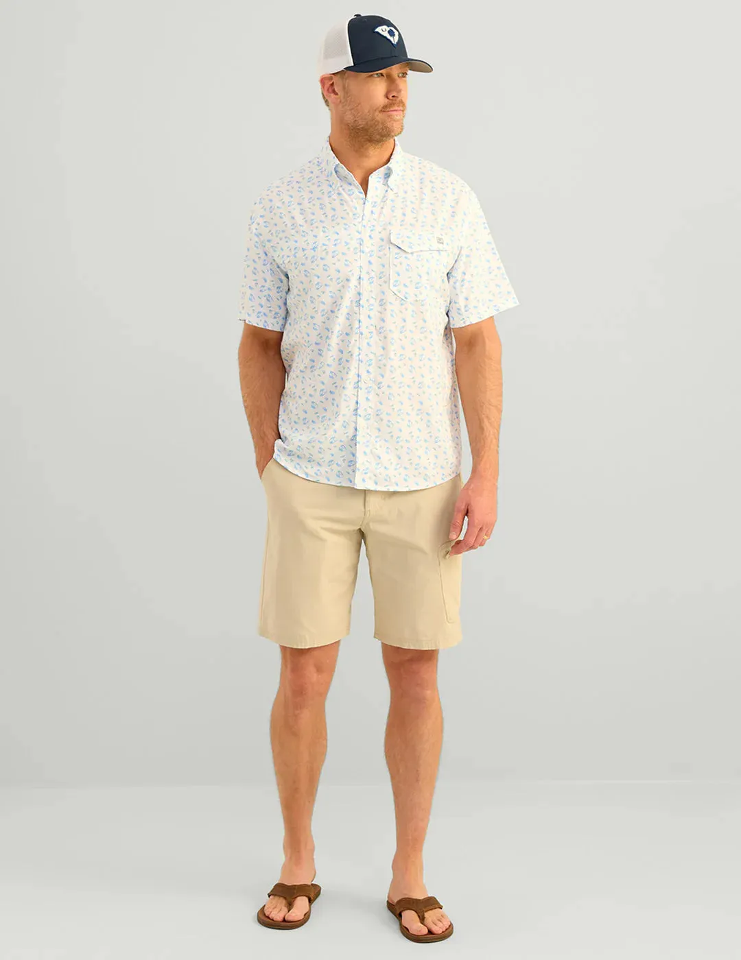Huk Tide Point Short Sleeve Button-Down
