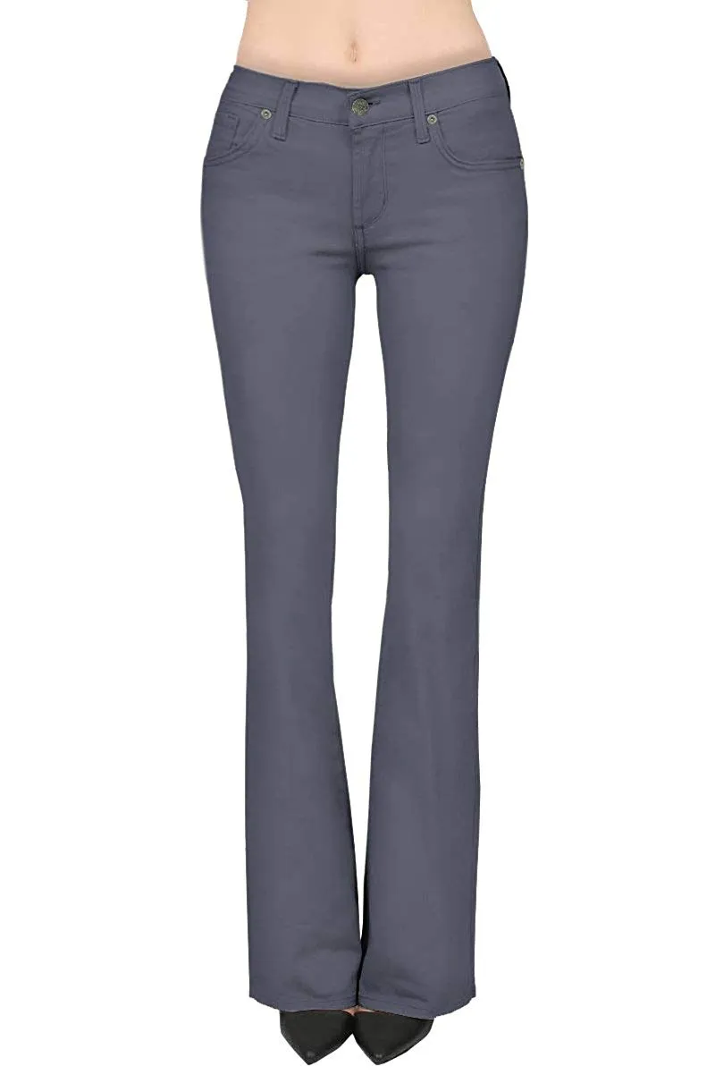 HyBrid & Company Women's Slim Boot Cut Stretch Pants